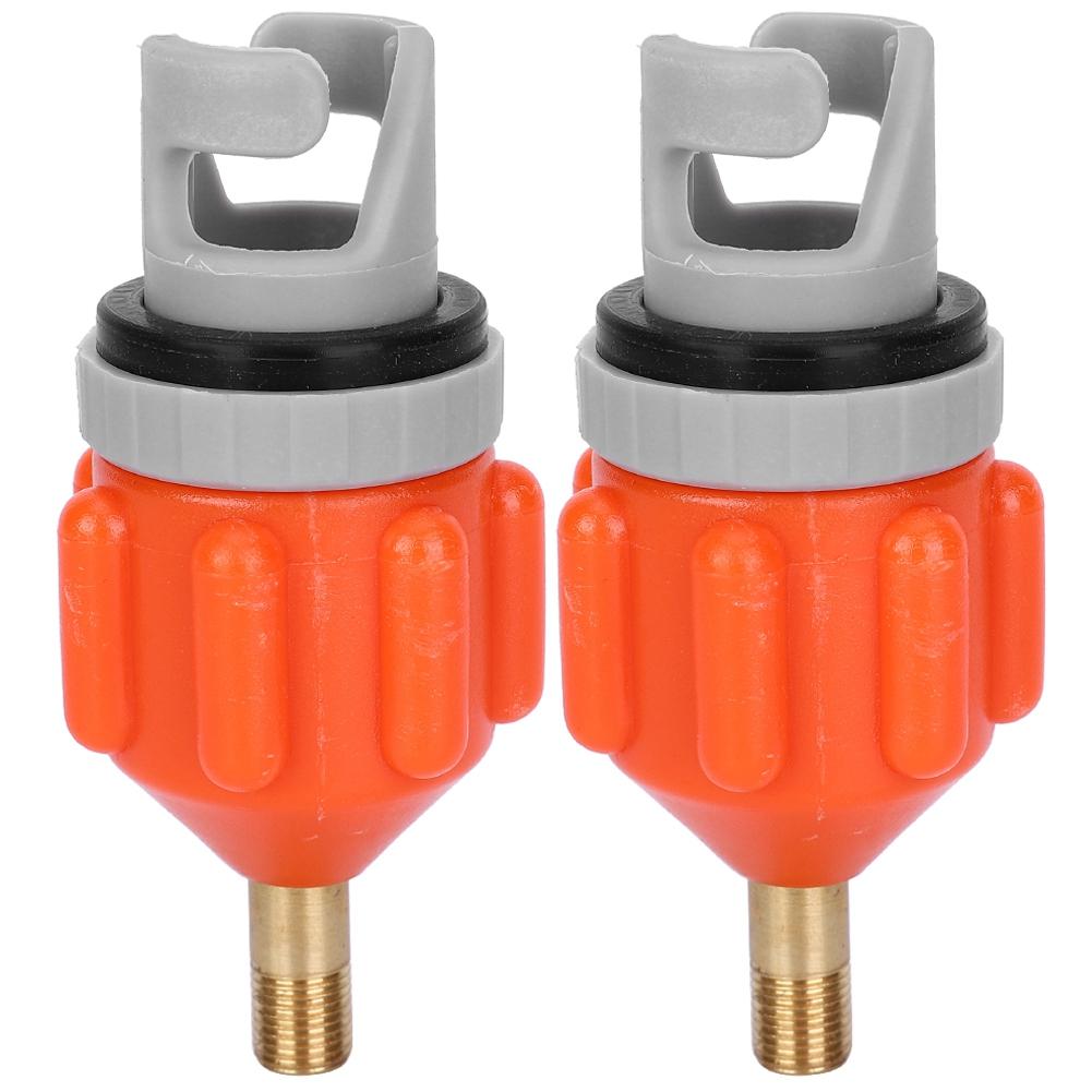 2Pcs Luftpumpe Inflator Surfbrett Paddle Board Kanu Adapter Köpfe Zubehör orange