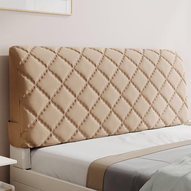 All-Inclusive-Kopfbedeckungen fürs Bett, weicher Plüsch, universelle Bett-Rückenlehnenbezüge, verdickter Samtbezug, Kopfteil fürs Schlafzimmer, Anti-Staubschutz W150 x H70cm E
