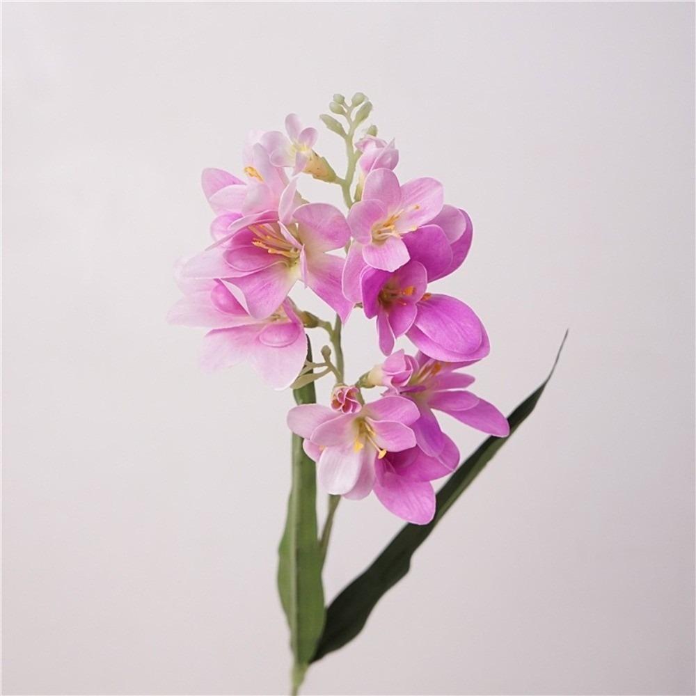 Dekoration Realistische Künstliche Vanille-Orchideenblume 3D Langlebige Seidenblume Feuchtigkeitsspendende Textur Künstliche Blume Hochzeitsdekorationen lila rot