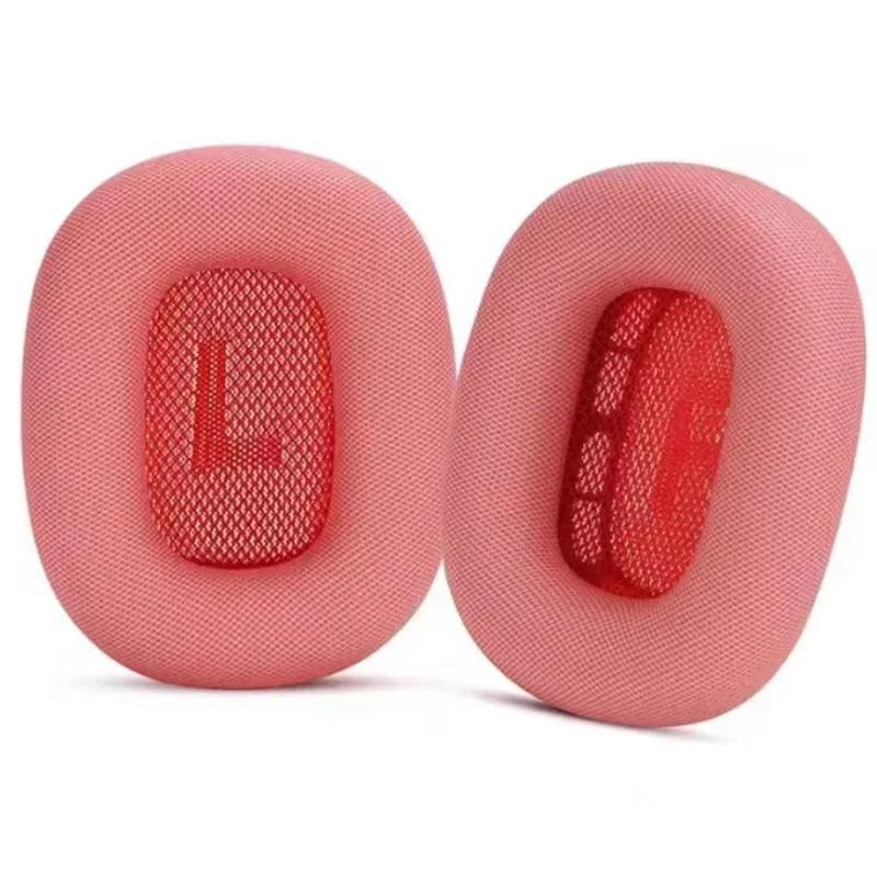 Ersatz-Ohrpolster aus Original-Mesh-Gewebe für AirPods Max-Headset. Magnetische Anziehungskraft-Ohrpolster. Kopfhörer-Ohrenschützer-Kissen rosa
