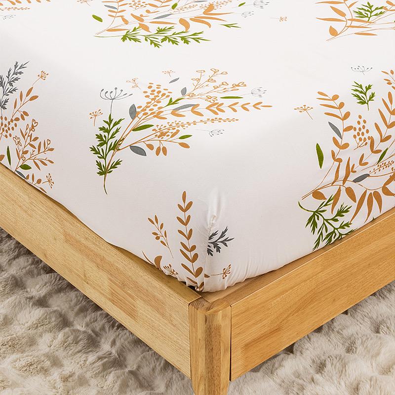 3-teiliges Blumendesign Bettlaken-Set Schlafzimmer Bedruckte Bettdecke Polyester Gummiband rundum Matratzenbezug King Size Bettdecke 120x200CM 3PC