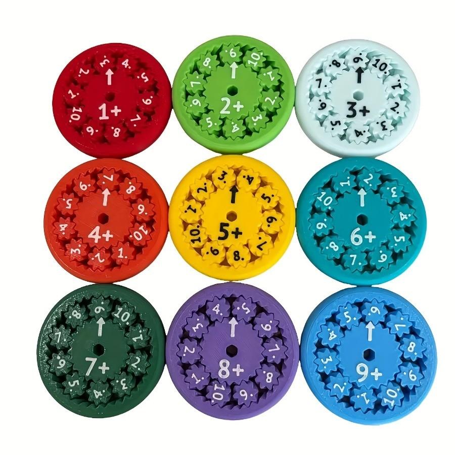 Mathematik Fidget Spinner, Addition und Subtraktion, Multiplikations- und Divisions-Spinner, Mathematik Fidget Spielzeug mit Bonus-Aufklebern für Kinder, Cooler Mini Mathematik Spinner addition and subtraction