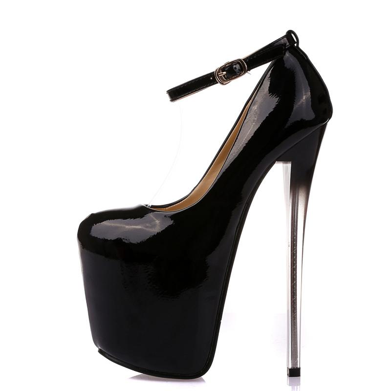 19 cm Extreme High Heels Pumps Damenschuhe Plateau Schwarz Nude Heels Sexy Party Stripper Dance Party Nachtclub Schuh Größe 50 37 schwarz