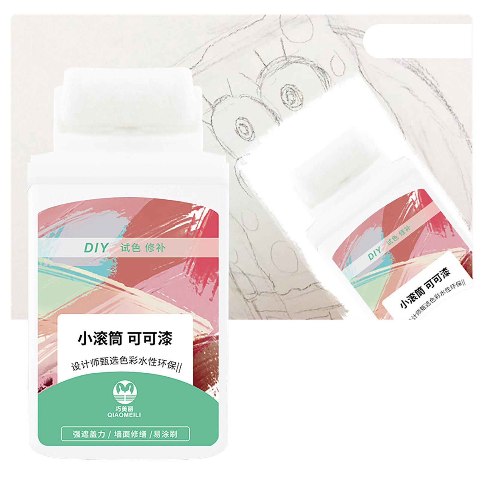 Wandfarben-Set, Wandloch-Farbkleisterrolle, Wandausbesserungsmittel mit Rolle, Wandfarben-Set, schnell trocknende Wandfarbenpaste 100 ml One Size weiß