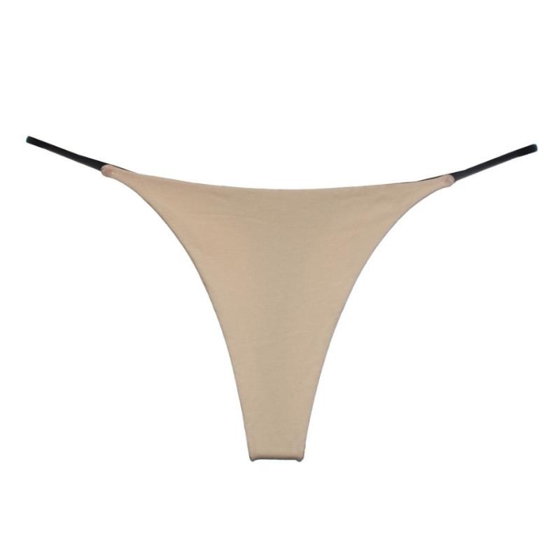 Damen Sexy Tanga Low Rise Höschen Bikini Baumwolle Slip Leopardenmuster G-String M-XXL XL khaki