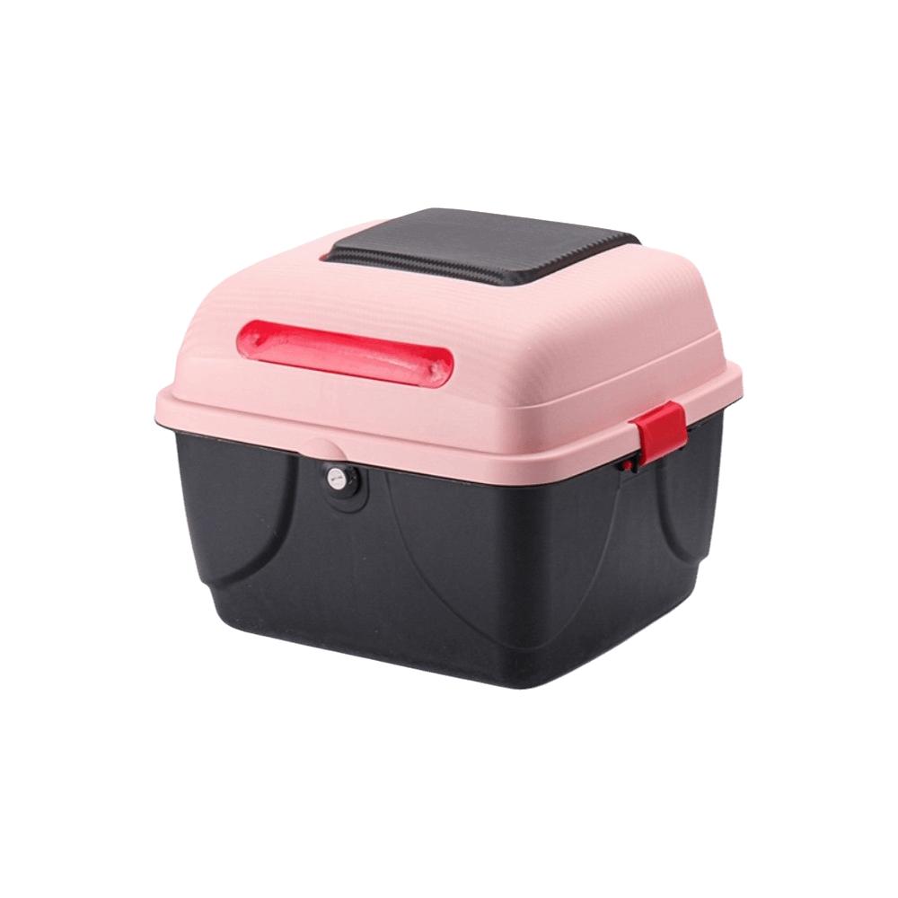 Kunststoff Motorrad Topcase Wasserdicht Elektro-Roller Werkzeugkasten Elektro-Roller rosa