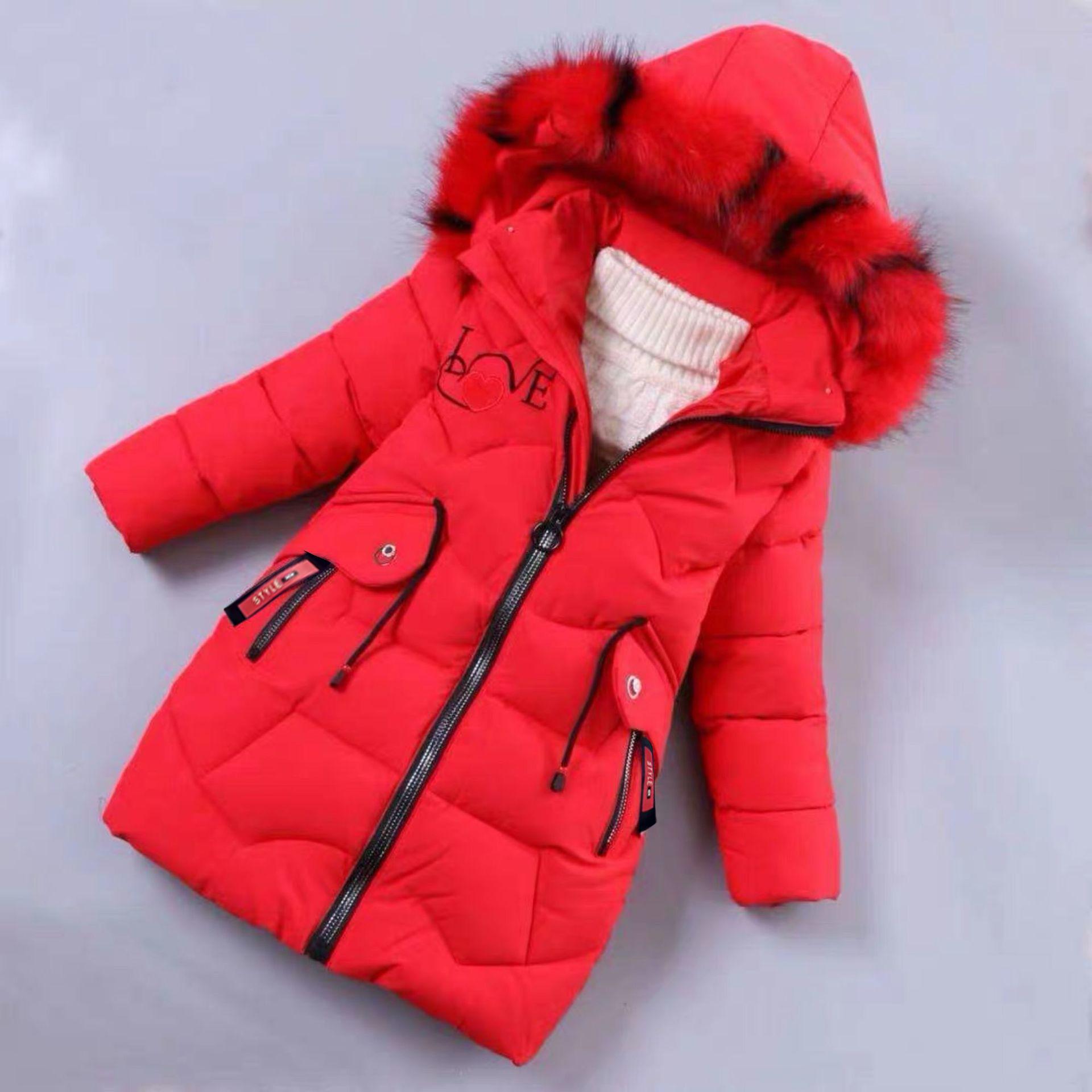 Mädchen Winterjacke Kinder verdicken Mantel Kinder Baumwolle gefütterte Kleidung Mädchen Winterjacke 160