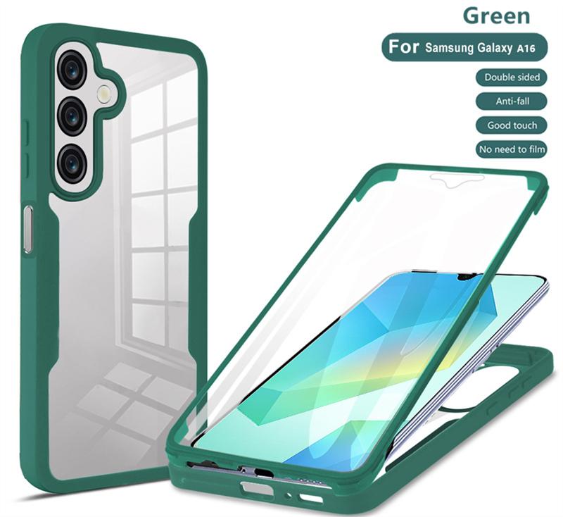 360 Ganzkörperschutzhülle für Samsung Galaxy A16 A26 A36 A56 Displayschutzfolie Handyhüllen für Samsung Galaxy S25 Ultra Hülle For Samsung A16 grün