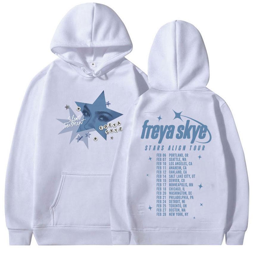 Freya Skye Stars Align Tour Hoodie Herren Damen Mode Hohe Qualität Mode Weiches Sweatshirt Retro Oversized Langarm Kapuzenpullover L