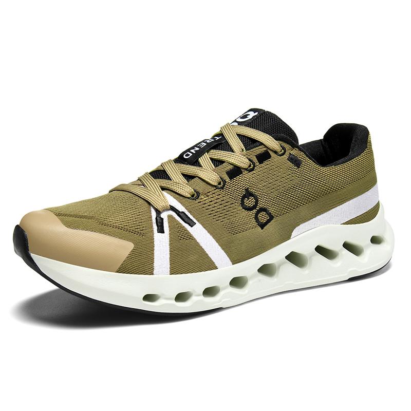 Herren Bequeme Lässige Ultraleichte Atmungsaktive Laufschuh-Schnürsenkel Mit Dämpfung Und Rückfederung Geeignet Für Outdoor-Bekleidung 45 khaki
