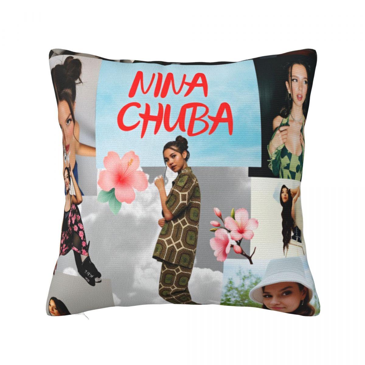 Kissenbezug Nina Chuba Quadratischer Kissenbezug Neuartiger Kissenbezug Personalisierte Kissenbezüge für Hochzeitsfeier Heimdekoration 12x12Inch