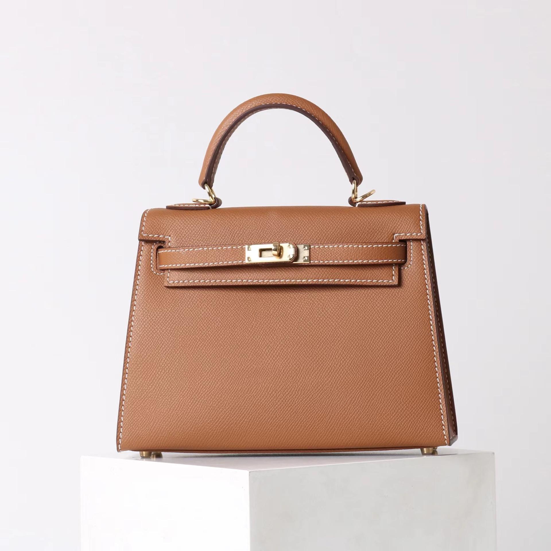 2026 Neue Vielseitige Trendige Hochwertige Textur Leder Tasche Handtasche Einzelne Schulter Crossbody Zweite Generation Tasche 25x10x18cm braun