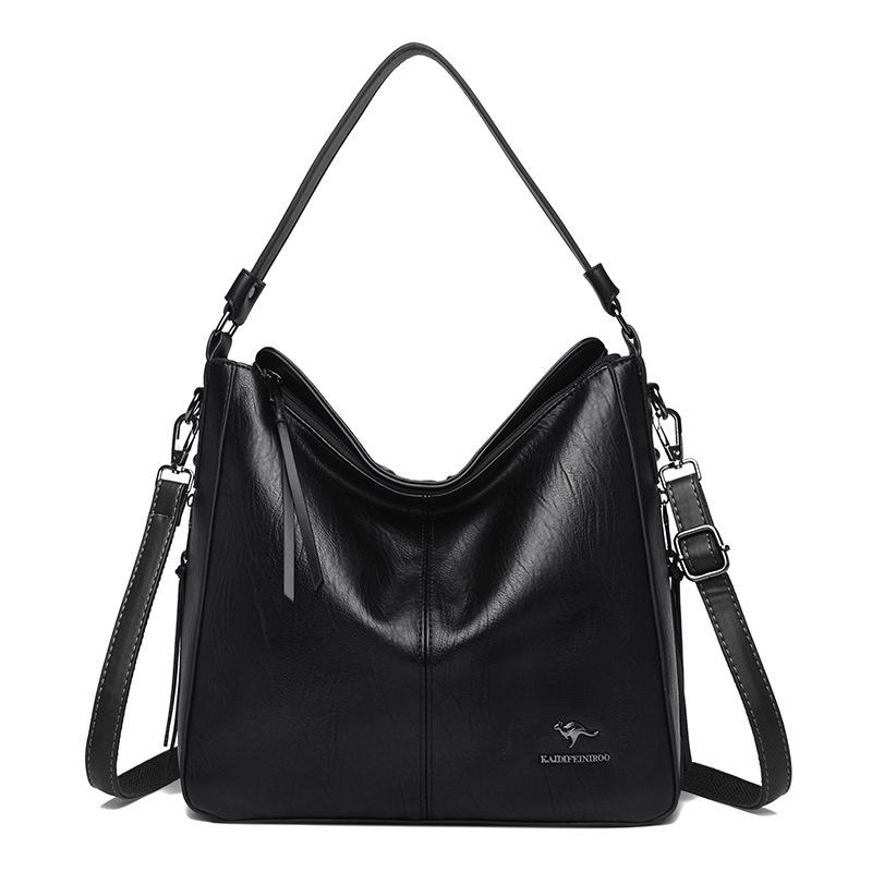 Modische Handtaschen für Frauen in Europa und Amerika Neues Produkt Retro Trendige Lässige Damenhandtasche Ein-Schulter Umhängetasche black