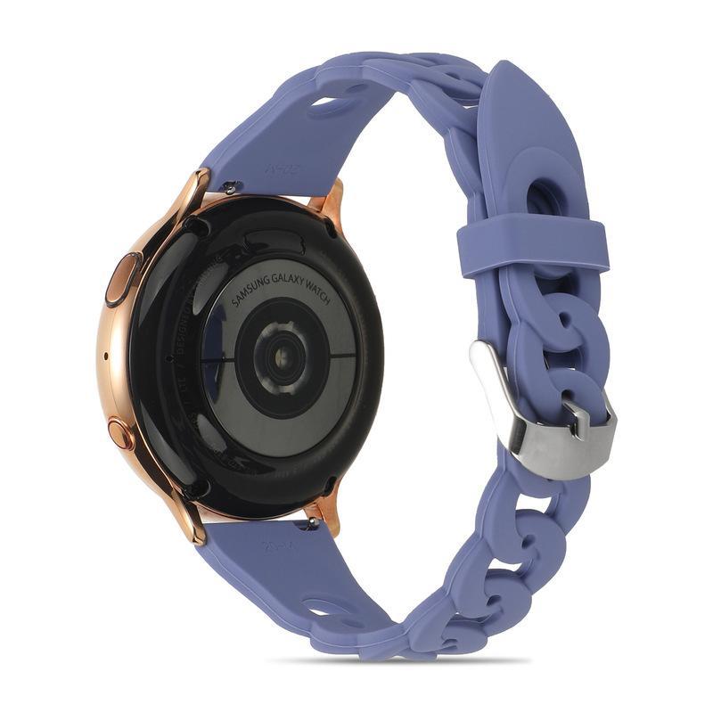 YurKem 20mm 22mm Damen Silikonarmband für Samsung Galaxy Watch 4 3 41mm 45mm Armband Armband S3 42mm 46mm Active 2 Gear Armband Amazfit GTS 3 2 2e