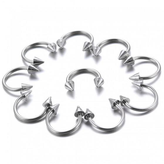10 Teile/paket Stahl Hufeisen Lippe Nase Septum Ohrring Körper Piercing Schmuck One Size