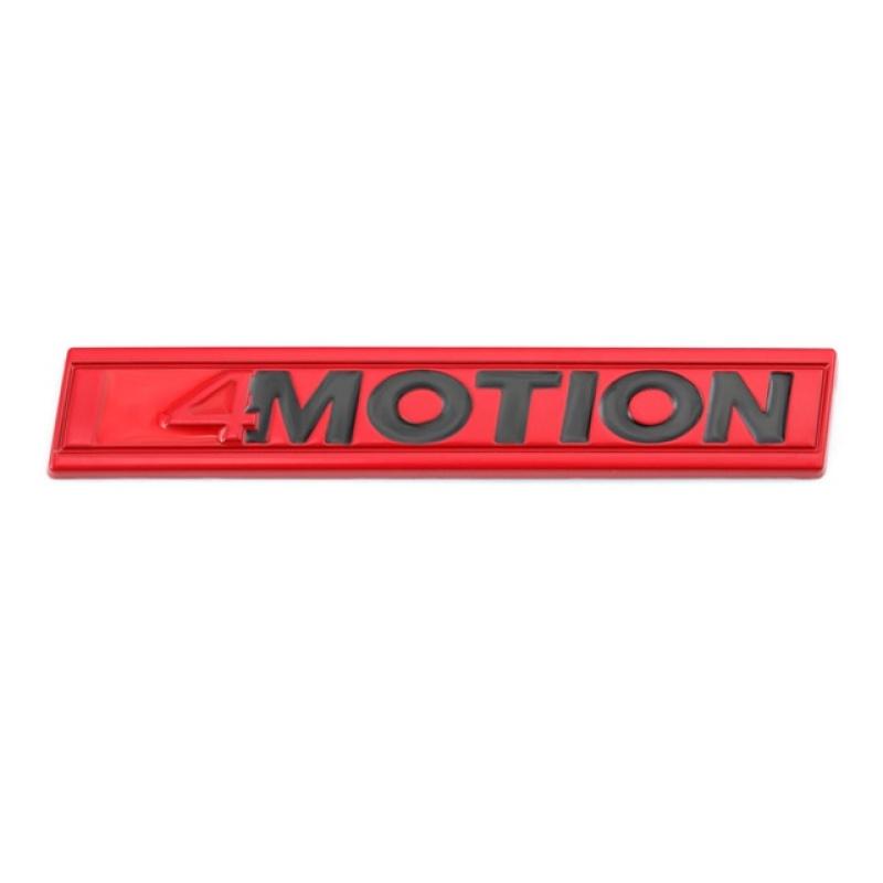 4 Motion Logo Autoaufkleber Emblem Abzeichen Aufkleber Fronthaube Kühlergrill für Mul/tivan Ti/guan GO/LF Po/lo Tigu/an Je/tta Hig/hline 4motion Touareg Badge Sticker rot/schwarz