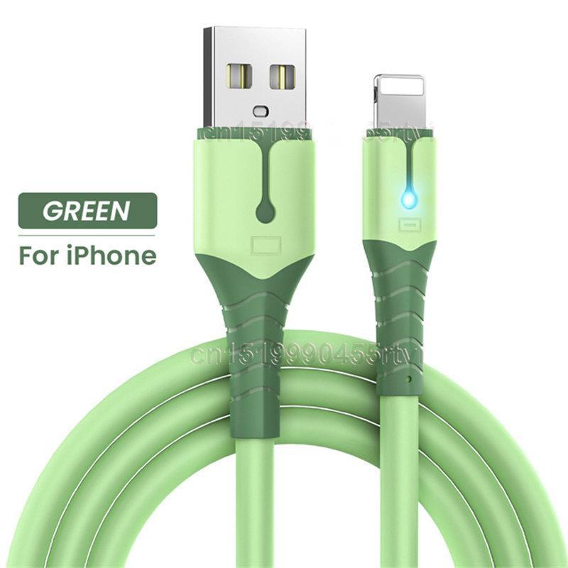 Schnelllade-USB-Kabel für iPhone 14 13 12 11 Pro Max XS X 6s 7 8 Plus Origin Handy-Ladekabel Datenladekabel 1/1,5/2 m 1M grün