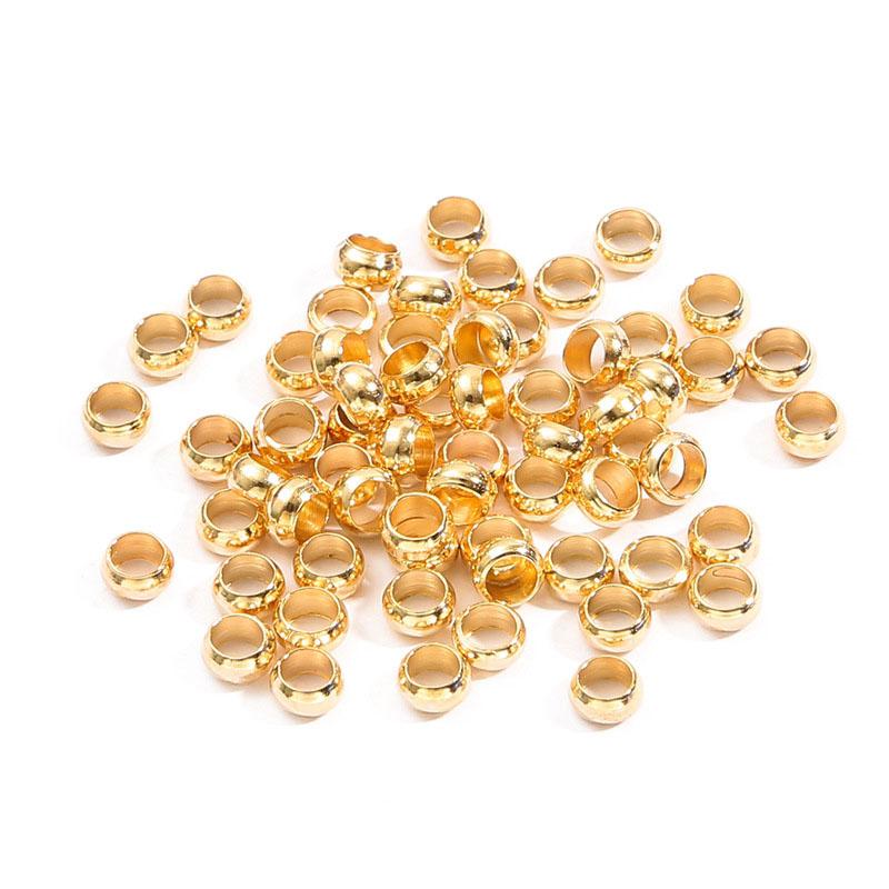 Kreative Stopper Ball Beliebte Erkenntnisse Schmuck Liefert Kupfer Crimp End Perlen Spacer Perlen Hohe Qualität Dia 1,5-4mm Schmuck Machen 100-500 teile/los 2.5mm 500PCS/Pack rose gold