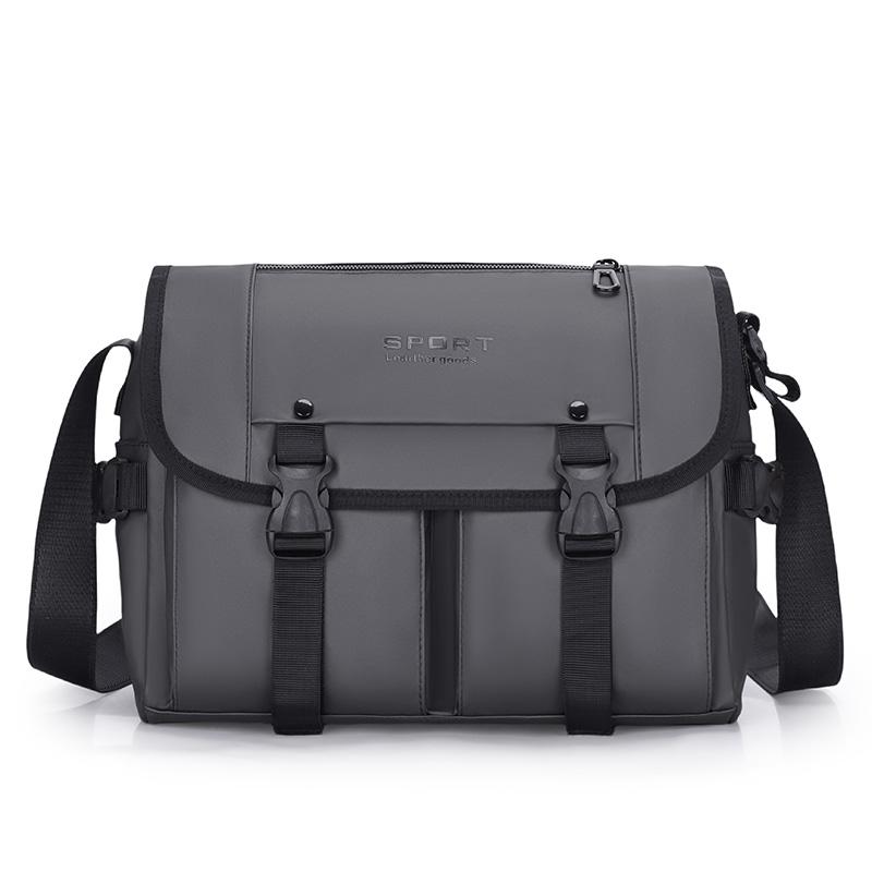 Mode Umhängetaschen Herren Schultertaschen Hochwertiges Wasserdichtes Gewebe Herren Messenger Bag Große Kapazität Herren Handtasche Schultertasche Sac 26cmX22cmX10cm gray