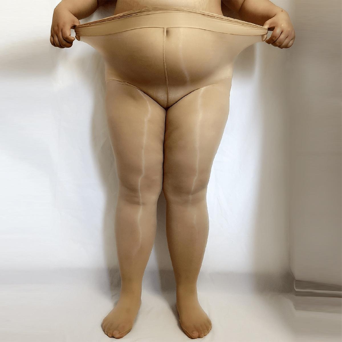 Strumpfhosen in Übergröße für Damen, Frühling und Sommer, hohe Taille, elastisch, rutschfest, glänzend, Öl-Strumpfhosen, Leggings, Fitness-Kompressionsstrümpfe XL