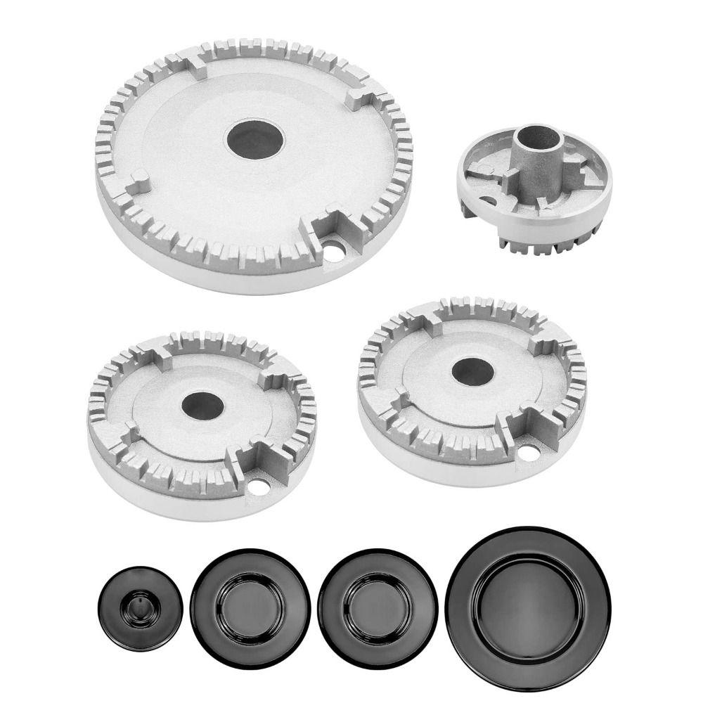 1Set Gasbrenner Flammenkappe Gasherd Brennerkappen Ofen Gasherd Brenner Krone Flammenkappe Neuer Herddeckel Concave Surface