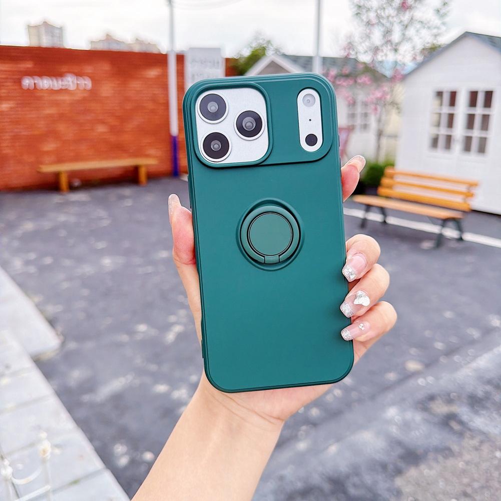 360° drehbarer Ringhalter Case Für iPhone 17 Pro Max 17 Pro Air 16 Pro 15 + 14 13 12 11 Schlanke Ständerfunktion Schutzhülle iPhone 11 Pro grün