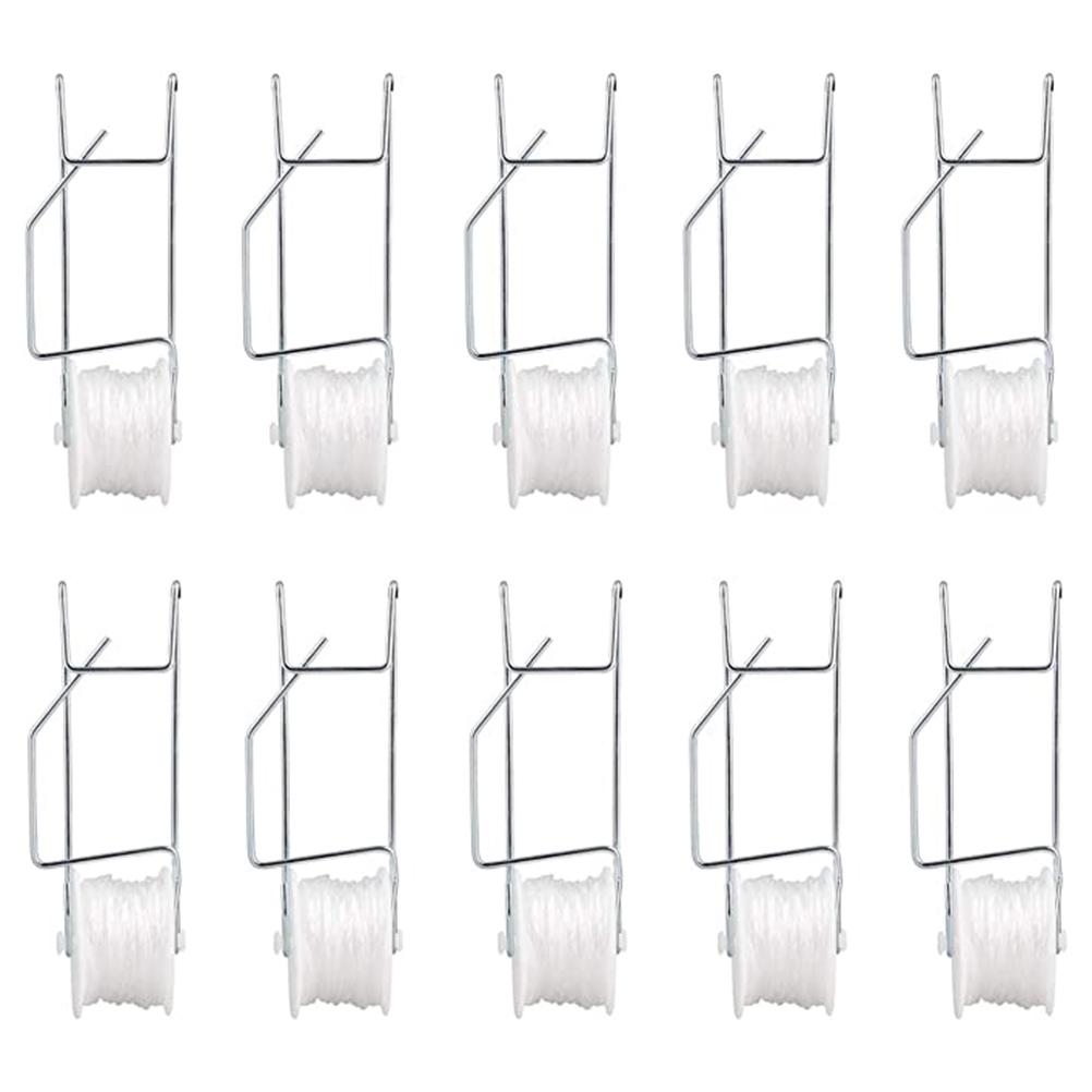 10Pcs Tomaten Spalier Roller Haken Tomaten Unterstützung Haken Anlage Roller Haken mit 15M String Anlage