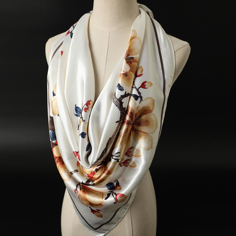 Mode Frauen Schals Quadrat Halstuch Hijab Schals 90*90cm