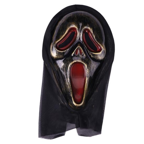 Gruselige Halloween-Kostüm-Maske, Cosplay-Kostüm, Maske, Auge, Nase, Mund, Löcher, Party, Maskerade, Requisiten, Maske für Kinder und Erwachsene bronze