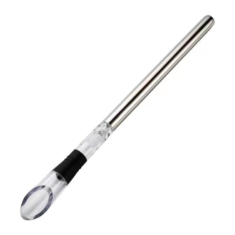 Eis Wein Kühler Stick Mit Wein Ausgießer Edelstahl Kühl Stick Kühler Bier Saft Getränke Gefrorene Stick Bar Party Werkzeug 1pc