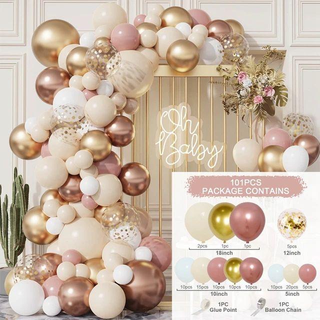 Zartes Rosa Gold Ballon Garland Arch Kit Hochzeit Geburtstag Party Dekoration Erwachsene Kinder Baby Dusche Decor Ballon Hochzeit Liefert As picture beige