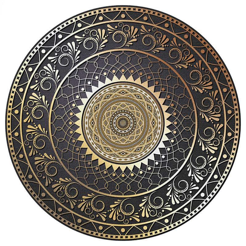 Runde, kurzflorige europäische Teppiche für Wohnzimmer, Schlafzimmer und Schlafzimmer – rutschfeste Teppiche, dicke Fußmatten 300x300cm
