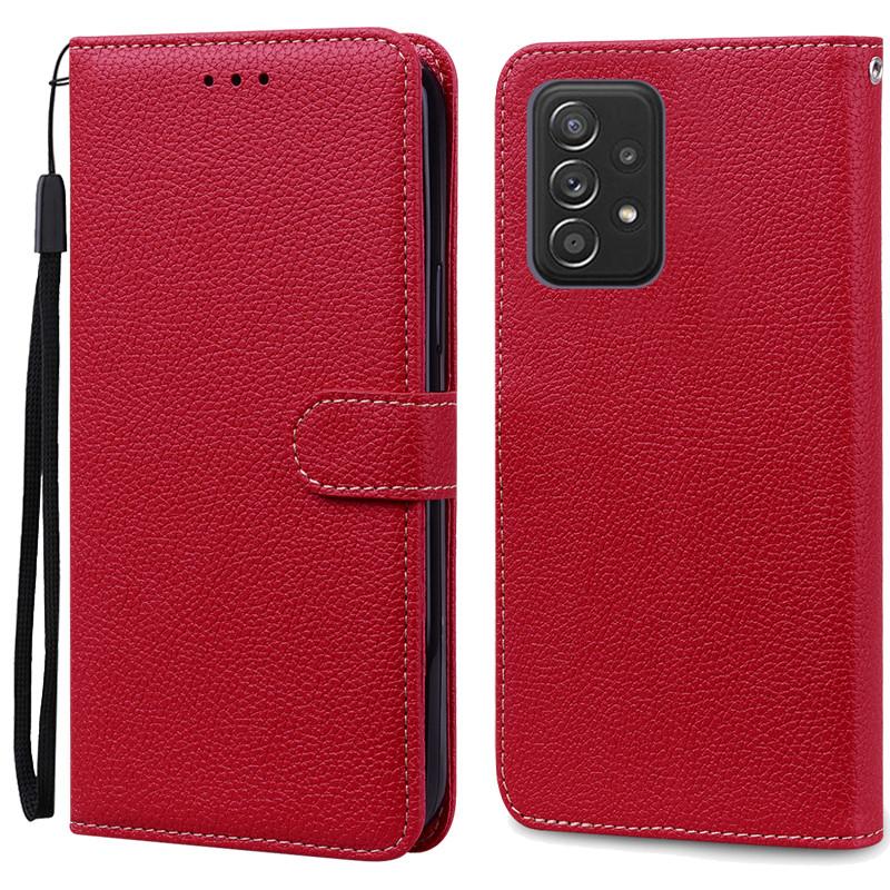 A52 A52S Fall Für Samsung Galaxy A52 Fall Leder Brieftasche Flip Fall Für Samsung Galaxy A52s Fall 5G Schutzhülle fundas Samsung A52 4G 5G dunkelrote