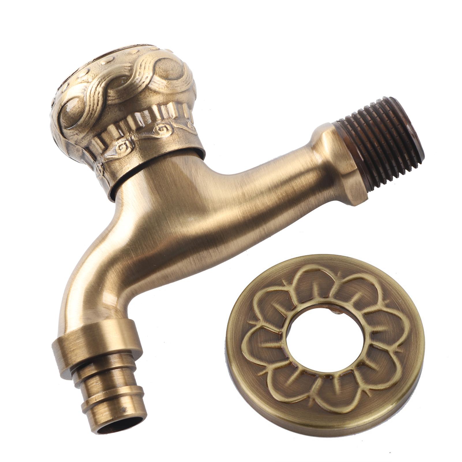 G1/2 Antiker Messing Wäsche Badezimmer Waschmaschine Wandmontage Wasserhahn Einzigen Kalten Wasserhahn