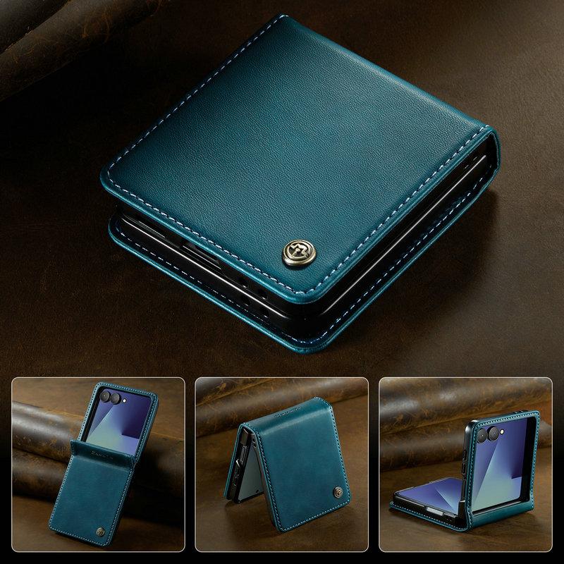 Luxus-Lederhülle für Samsung Galaxy Z Flip 8 7 Flip7 Flip8 5G 2025 Klassisches Buch Funda Samsung Z Flip 7 Hülle Handy Etui Galaxy Z Flip 8 grün