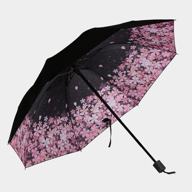 Sonnenschirm Sonnenschutz UV-Schutz Regenschirm Regenschirm Weiblich Männlich Dual-Use-Sonnenschirm Schwarzkleber Tragbarer langlebiger Taschenschirm
