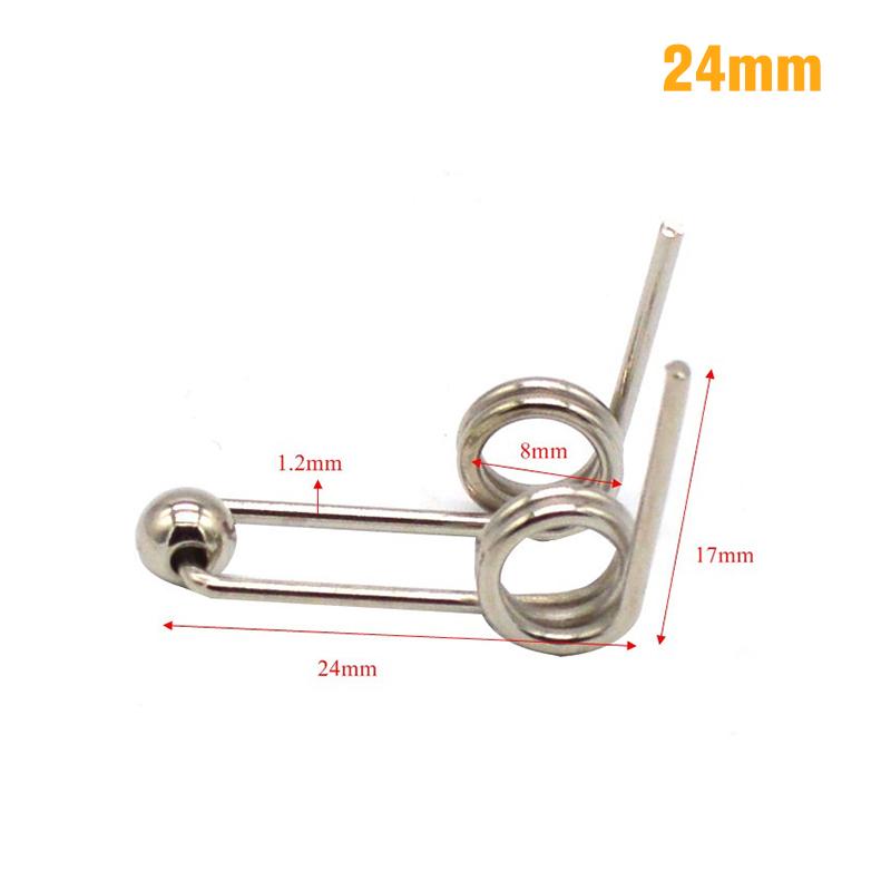 2 Stück Drahtdurchmesser 1,2 mm Lockenstab Ersatz Doppelte Rückhol-Torsionsfeder 24mm