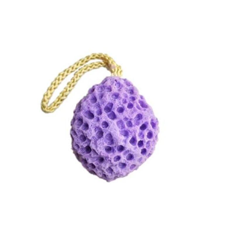 Neue Weiche Bad Dusche Schwamm Körper Reinigung Schwamm Körper Bad Dusche Spa Peeling Gesicht Waschen Reinigen Puff Scrubber Bad Pinsel violett