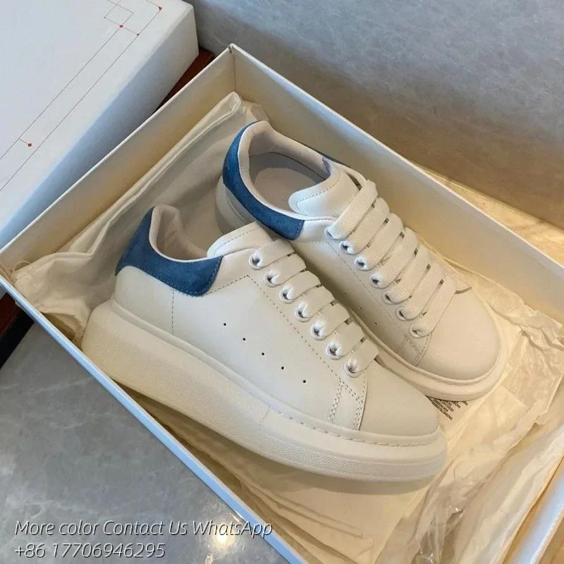 Designer Schuhe Mc quen Sneaker Plateau Sohle Sneaker Leder Sneaker Herren Damen Trainer Gummi Plateau Sohle Schuhe 36 graue