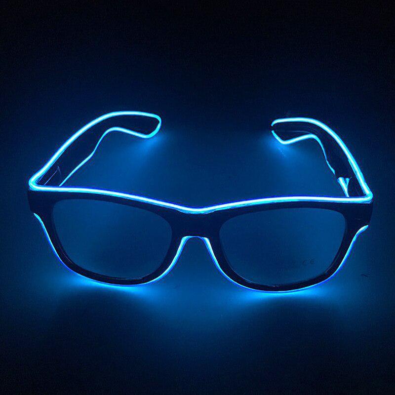 1UNIT Led Brille Neonlicht Party Flash Brille EL Elektrodraht Leuchtbrille ZH blau