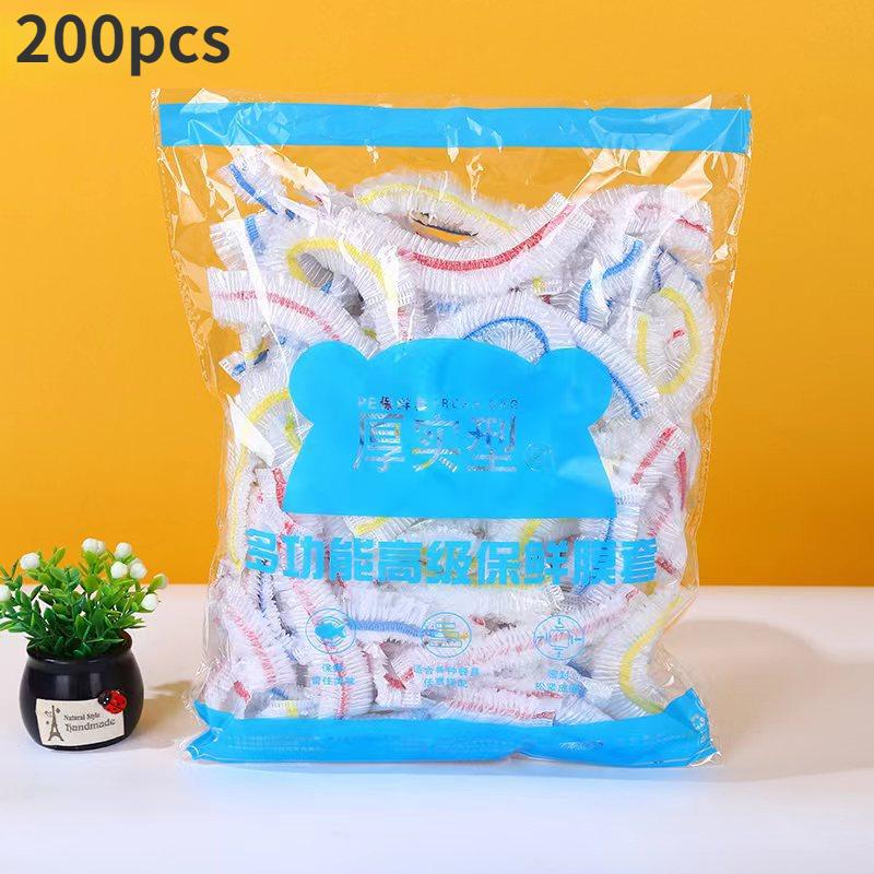 10/50/100/200 Stück Bunte Frischhaltefolie Einweg-Lebensmittelabdeckung Lebensmittelqualität Obst Frischhaltung Plastiktüte Küchenzubehör 200 Pcs