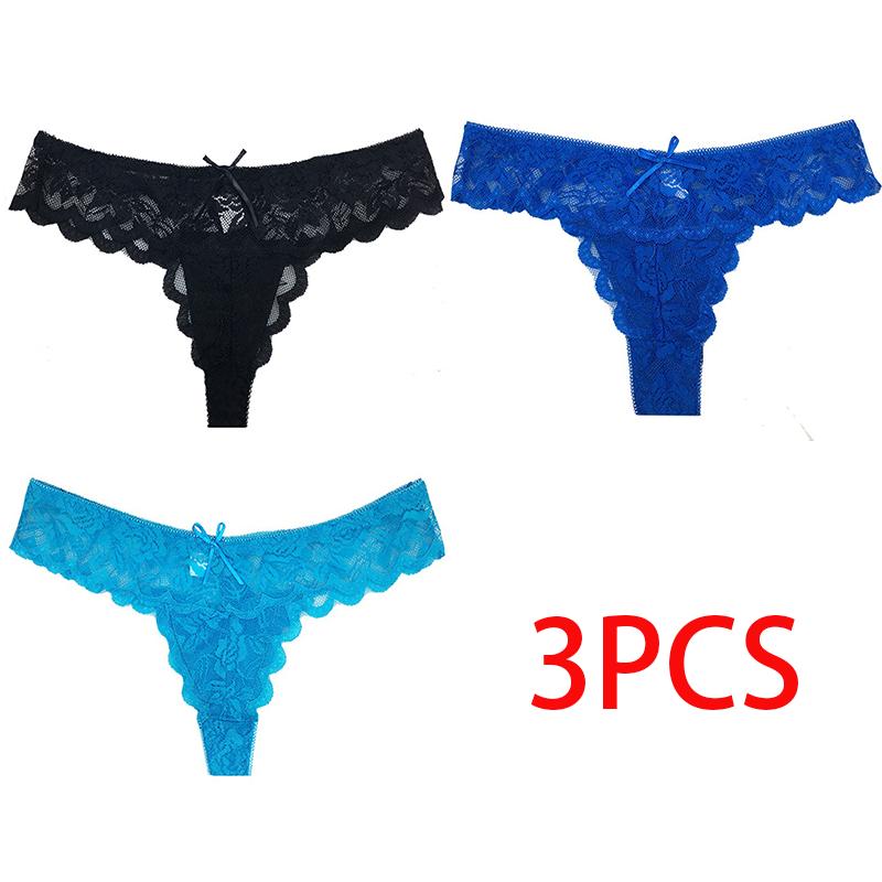 Ultradünner Tanga, transparent, sexy Höschen, Unterwäsche, Damen-Baumwollspitze, Tanga-Slip, Damen-Dessous L gold