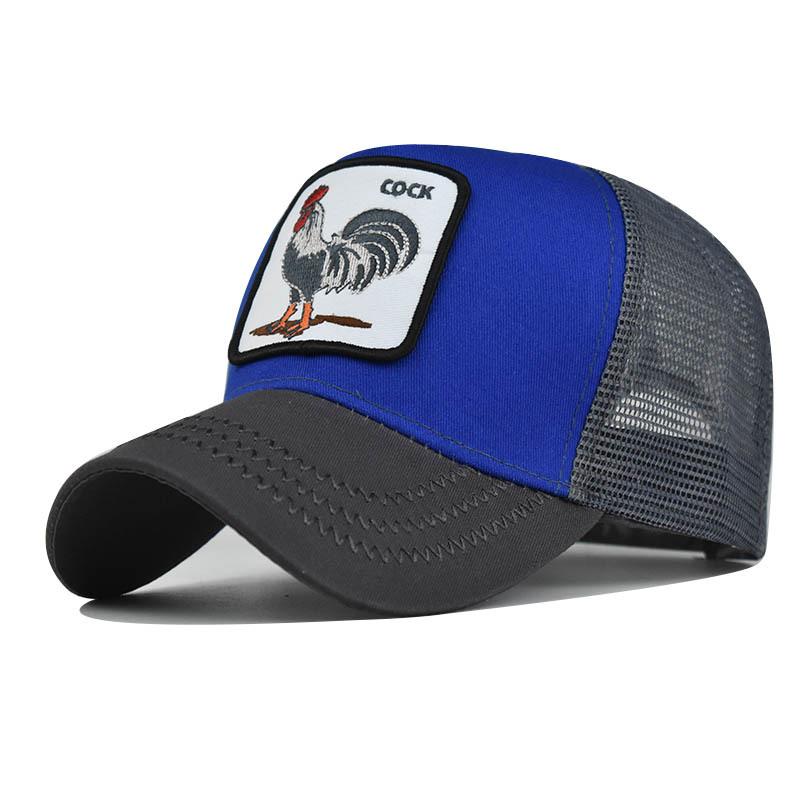 Frühling neue Tier Stickerei Netz Hut Männer und Frauen Tier Baseball Cap Hip-Hop-Cap Adjustable