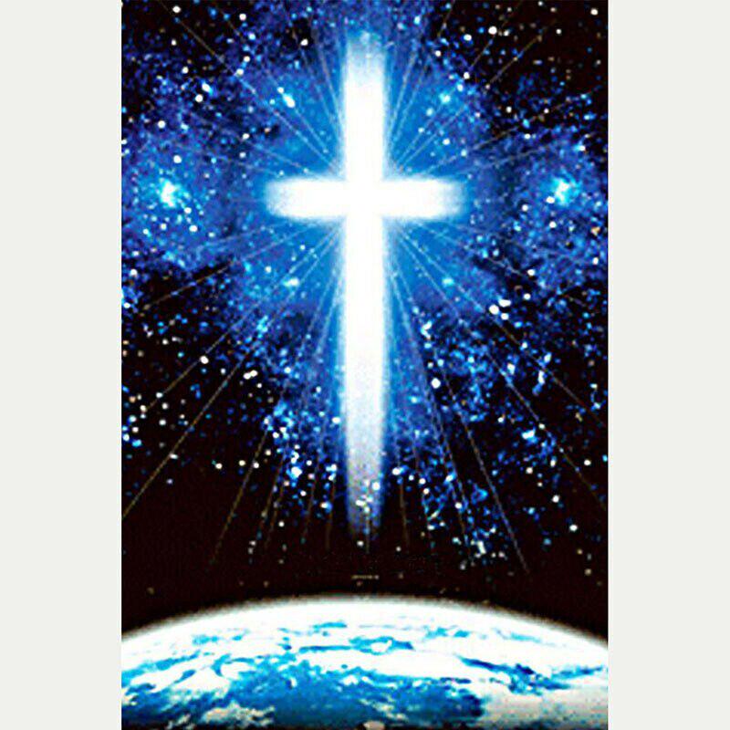 Diamant-Stickerei, christliches Kreuz, DIY-Diamantgemälde, Diamant-Mosaik, Bilder, Heimdekoration 50X70CM