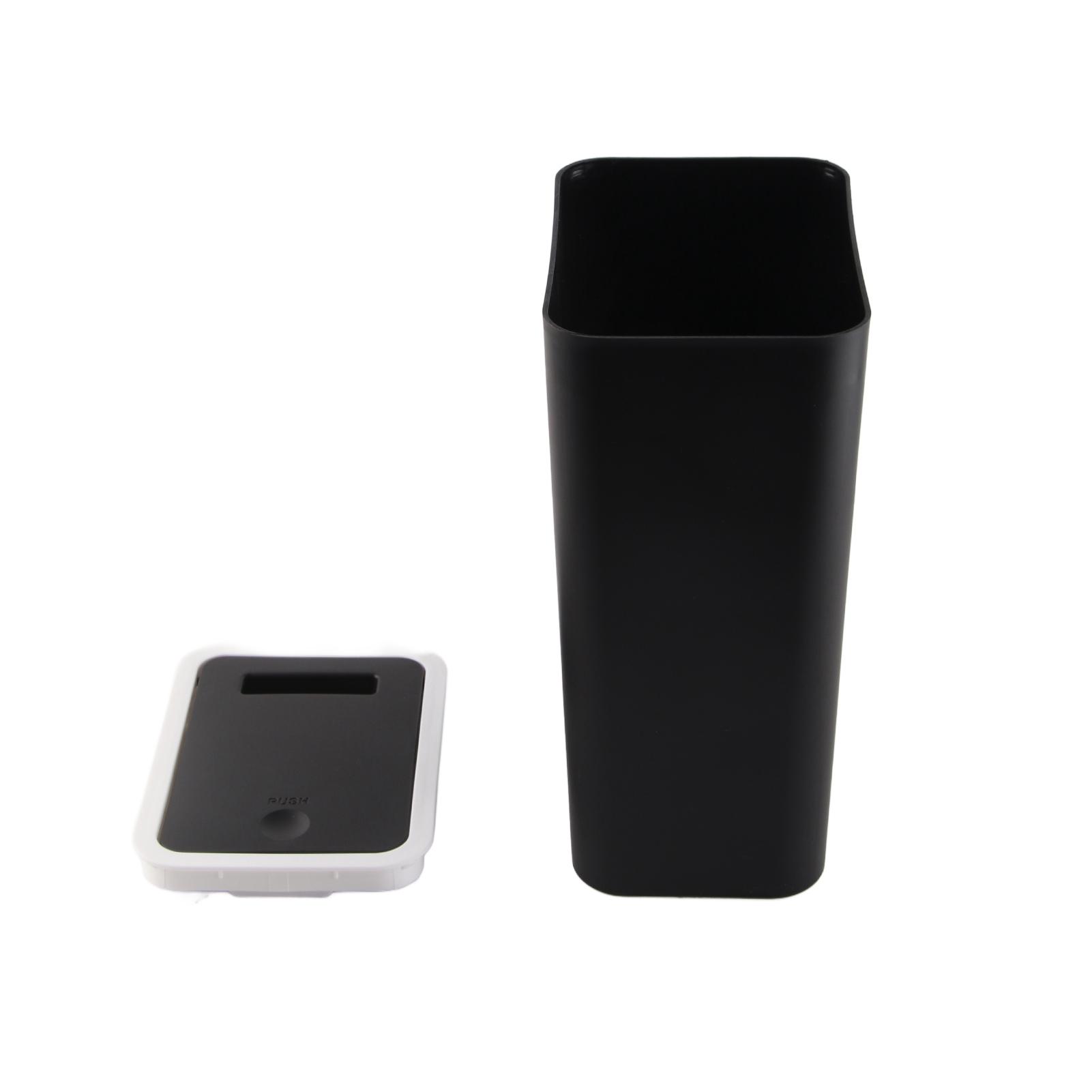 Haushalts-Mülleimer, versiegelt, große Kapazität, geruchlos, mit Presse oben, Kunststoff-Mülleimer für Zuhause schwarz