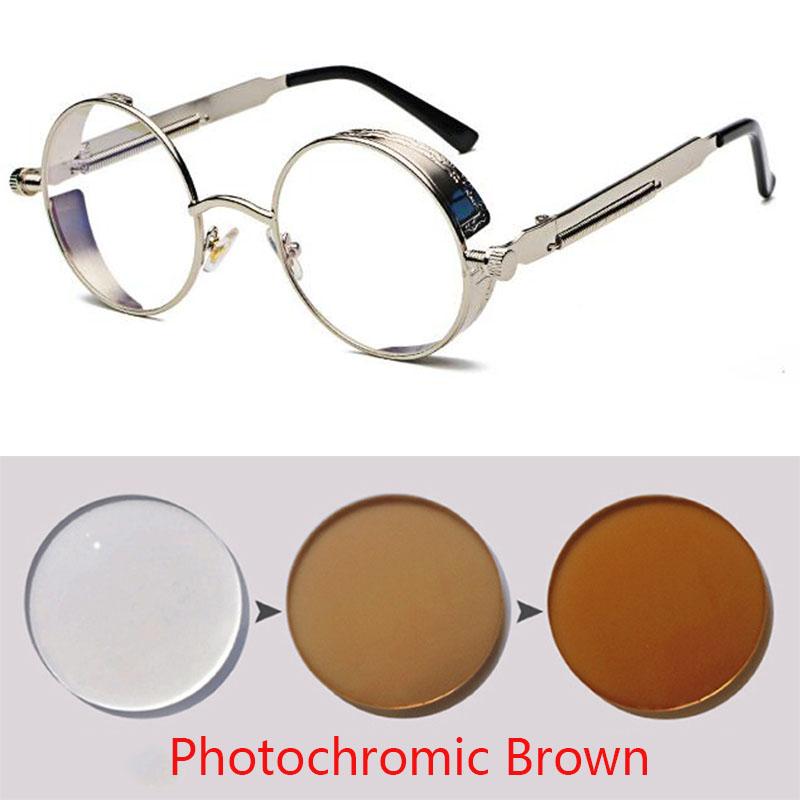 Metall Lesebrille Gotisch Steampunk Vintage Schild Brille Sonnenbrille Weitsichtigkeit Korrektur 0 +0,5 +0,75 +1,0 +2,0 +3,0 Bis +6,0 +600 white