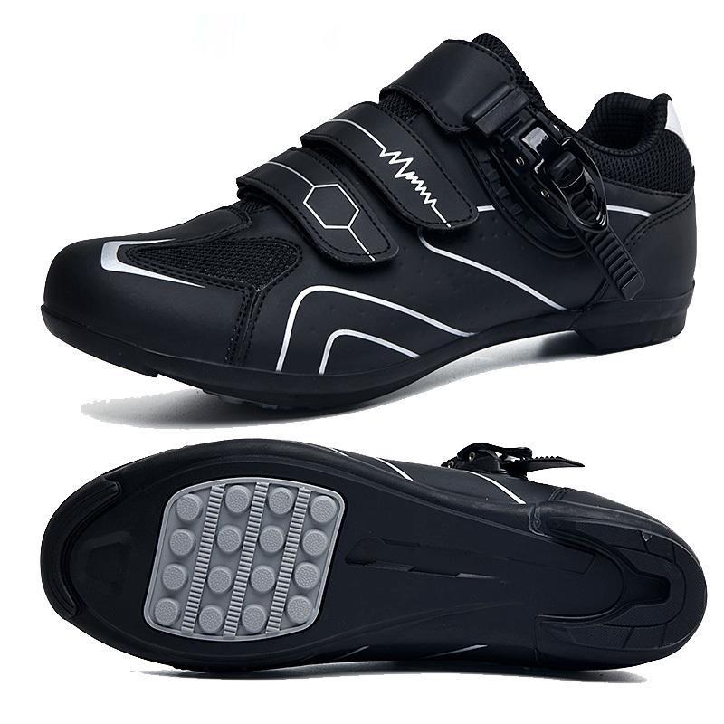 Fahrrad Speed Sneakers Herren Flache Rennradstiefel Fahrradschuhe Damen Fahrrad Sneakers Gummisohle Sportschuhe zum Laufen Wandern 44 black