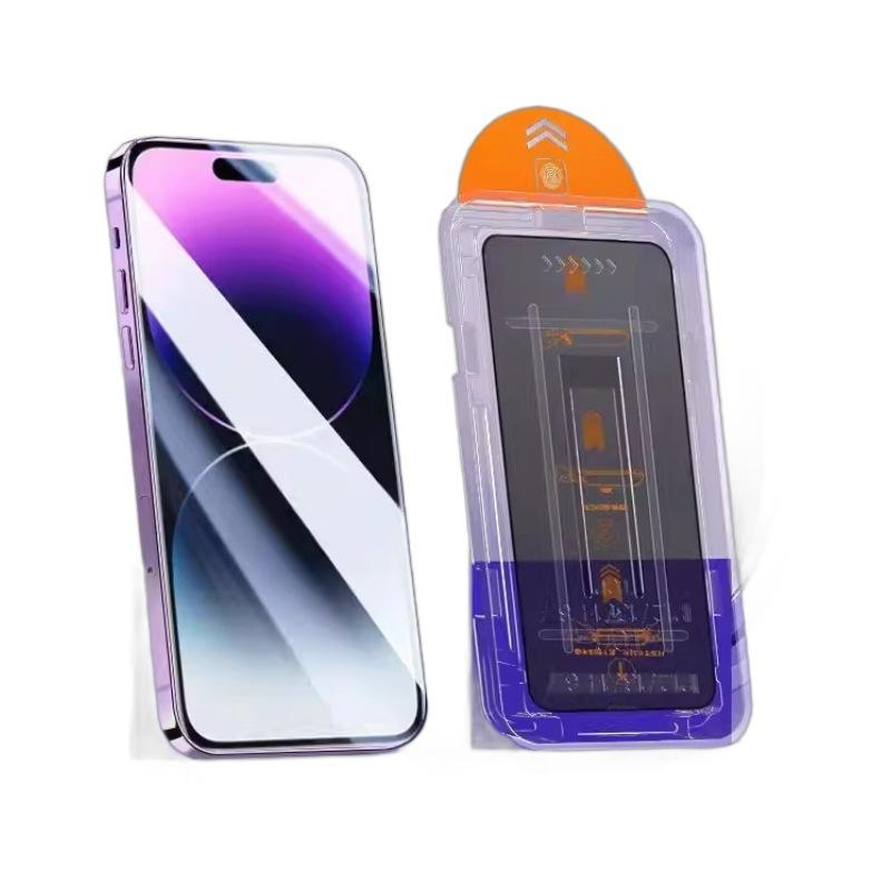 Für iPhone 17 16 15 14 13 Pro Max Gehärtetes Glas Staubfreie Installationsbox Für iPhone 14 Plus XR XS 11 12 Pro Max Displayschutz iPhone 16 Plus transparent