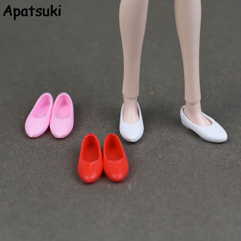 3 Paare/Los Einfache flache Schuhe für Blythe-Puppe 1/6 Flache Puppen-Freizeitschuhe für Licca-Puppe Mini-Schuhe für Momoko 1/6 Puppenzubehör bunt