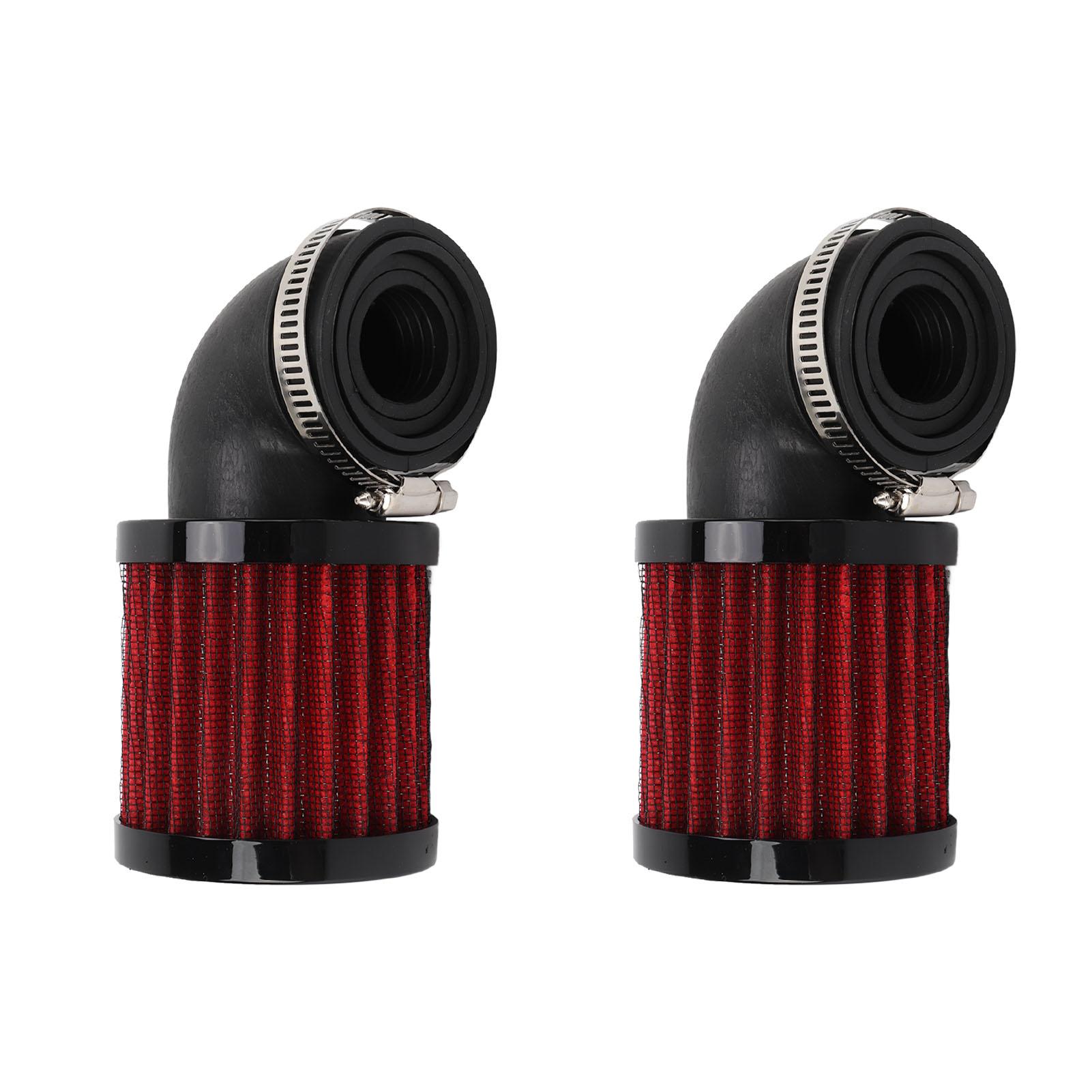 Motorrad-Luftfilter, 28 bis 48 mm, universell für 50 cc, 70 cc, 90 cc, 125 cc, Moped, Roller, ATV, Dirtbike schwarz/rot